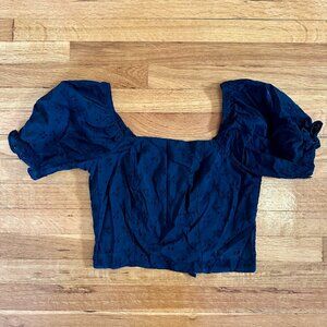 Mason & Belle Back Tie Detail Eyelet Crop Top